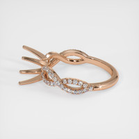 18K Rose Gold Pave Ring Setting Image