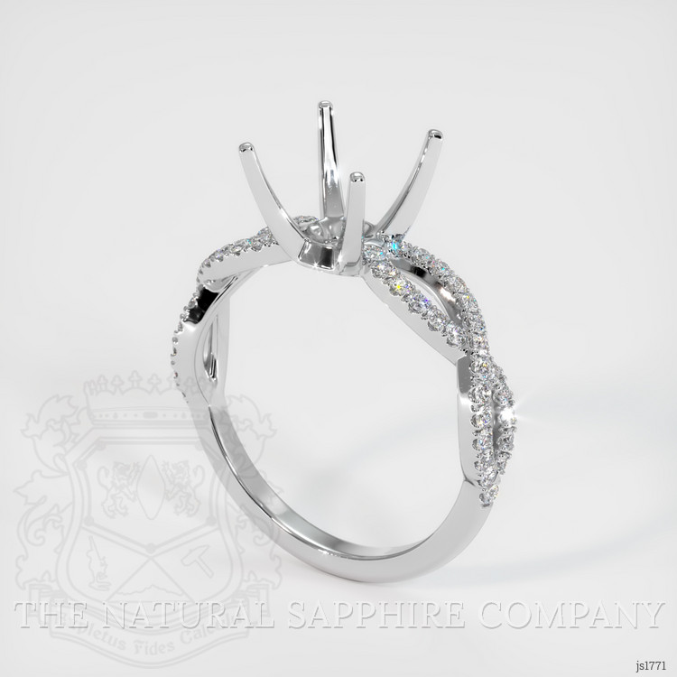 Silver Pave Ring Setting