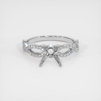 14K White Gold Pave Ring Setting Image