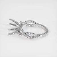 14K White Gold Pave Ring Setting Image