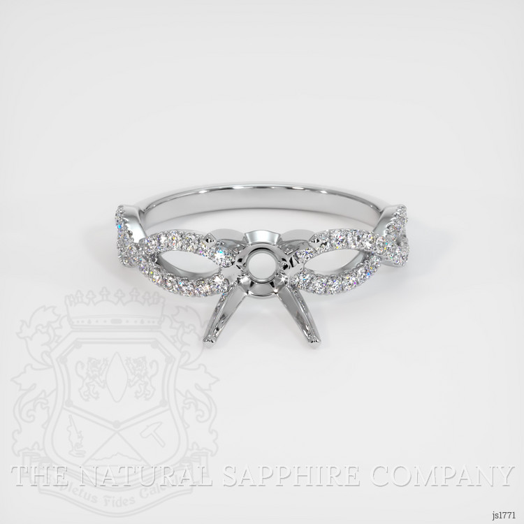 18K White Gold Pave Ring Setting