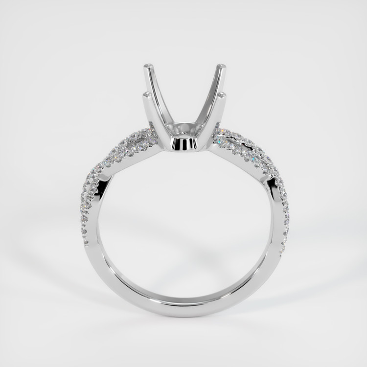 18K White Gold Pave Ring Setting