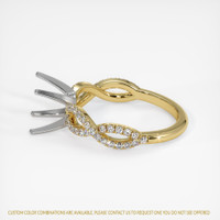 14K White & Yellow Pave Ring Setting Image