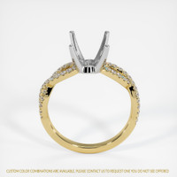 14K White & Yellow Pave Ring Setting Image