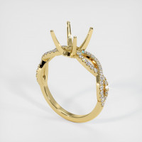 14K Yellow Gold Pave Ring Setting Video