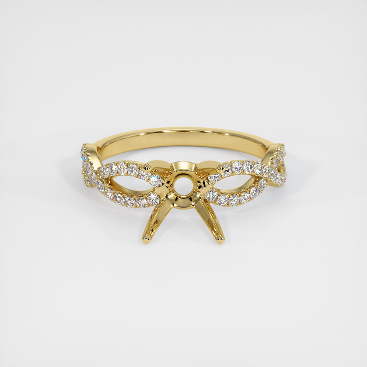 14K Yellow Gold Pave Ring Setting