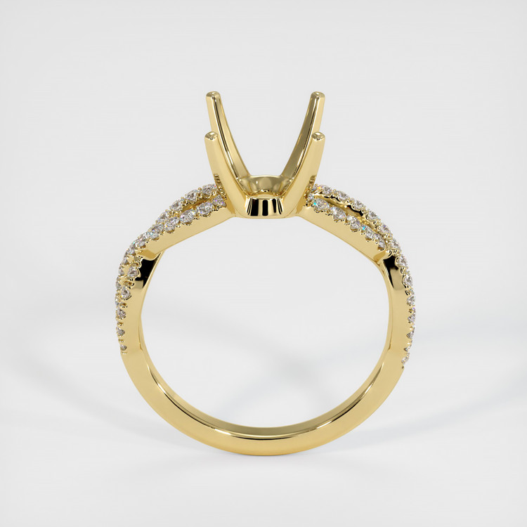 14K Yellow Gold Pave Ring Setting