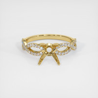 18K Yellow Gold Pave Ring Setting Image