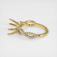 18K Yellow Gold Pave Ring Setting Image