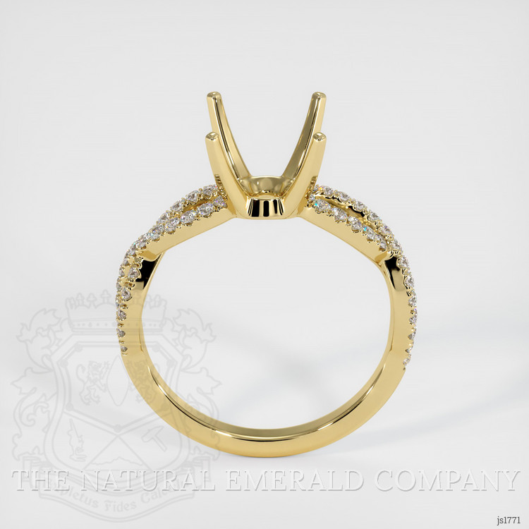 18K Yellow Gold Pave Ring Setting