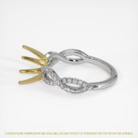 14K Yellow & White Pave Ring Setting Image