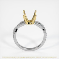 14K Yellow & White Pave Ring Setting Image