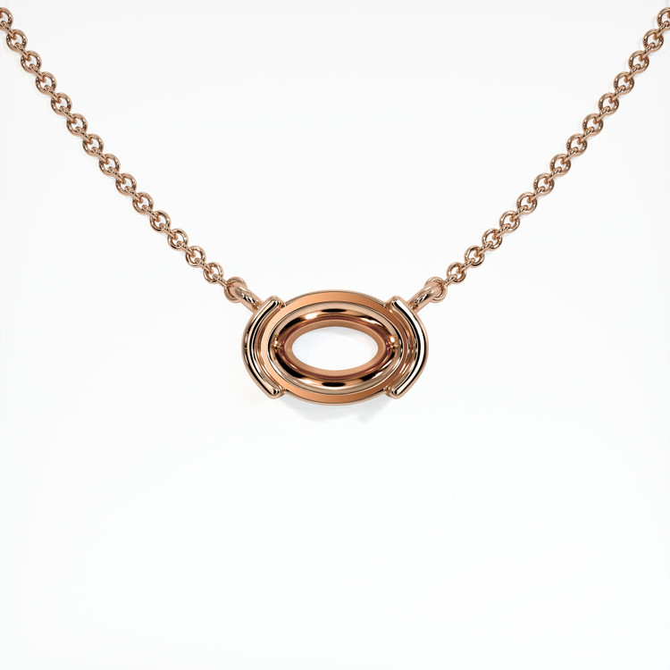 14K Rose Gold Vedic Necklace Setting