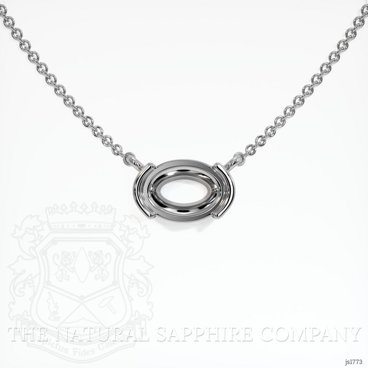 14K White Gold Vedic Necklace Setting