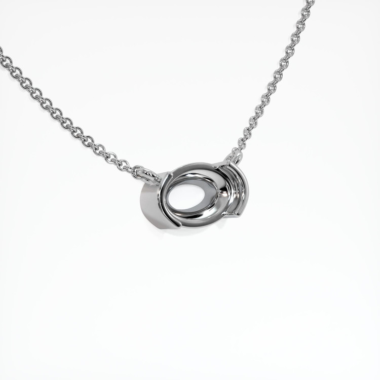 14K White Gold Vedic Necklace Setting