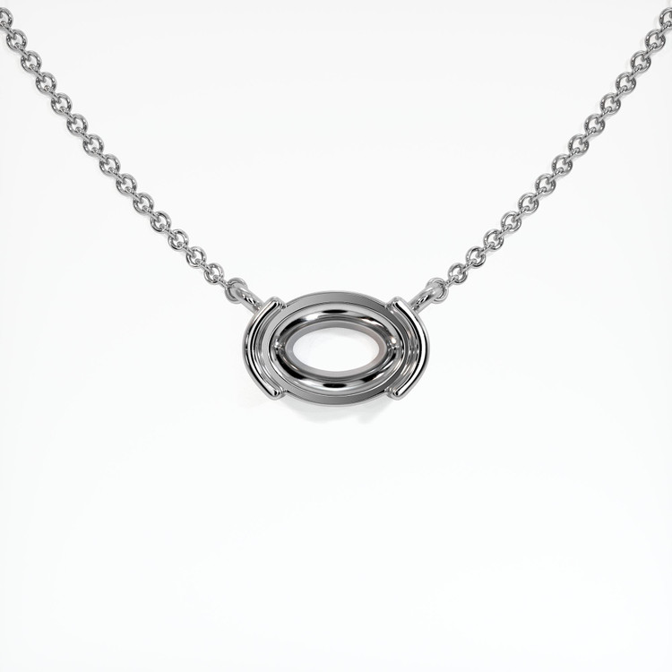 18K White Gold Vedic Necklace Setting