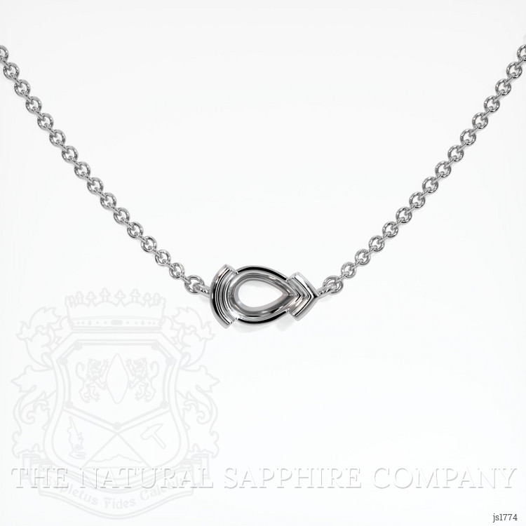 14K White Gold Vedic Necklace Setting