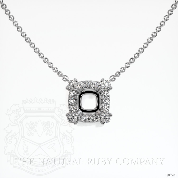 Platinum 950 Pave Necklace Setting