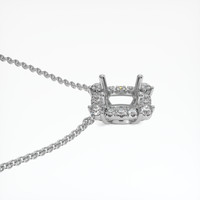 14K White Gold Pave Necklace Setting Image