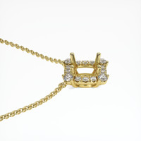 14K Yellow Gold Pave Necklace Setting Image