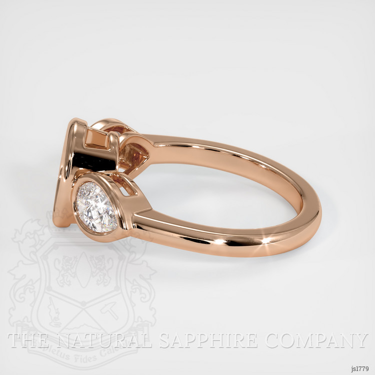 14K Rose Gold Three Stone Ring Setting
