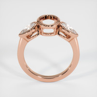 14K Rose Gold Three Stone Ring Setting Image