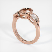 18K Rose Gold Three Stone Ring Setting Video