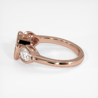 18K Rose Gold Three Stone Ring Setting Image