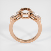 18K Rose Gold Three Stone Ring Setting Image