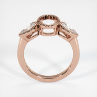 18K Rose Gold Three Stone Ring Setting Image