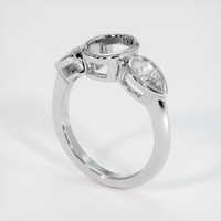 14K White Gold Three Stone Ring Setting Video
