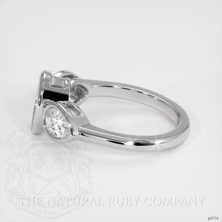 18K White Gold Three Stone Ring Setting
