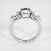 18K White Gold Three Stone Ring Setting Image