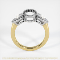 14K White & Yellow Three Stone Ring Setting Image