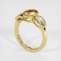 18K Yellow Gold Three Stone Ring Setting Video