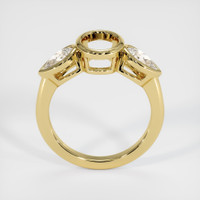 18K Yellow Gold Three Stone Ring Setting Image