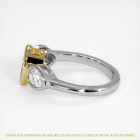 14K Yellow & White Three Stone Ring Setting Image