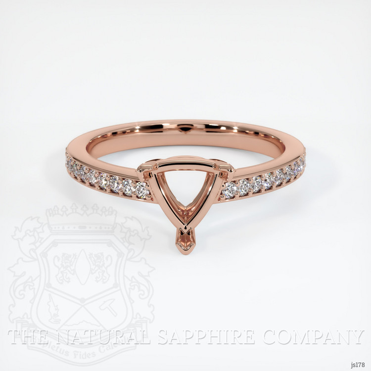 14K Rose Gold Pave Ring Setting