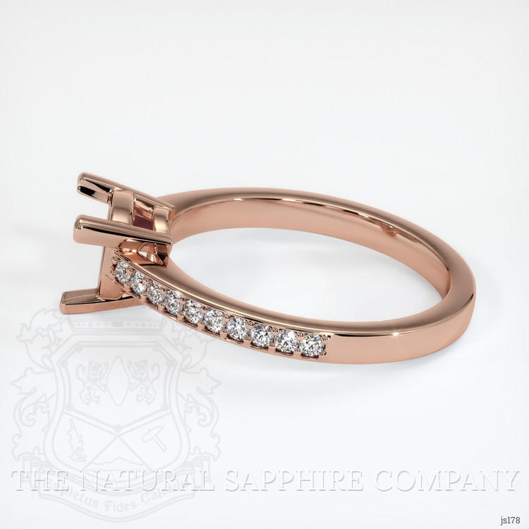 14K Rose Gold Pave Ring Setting