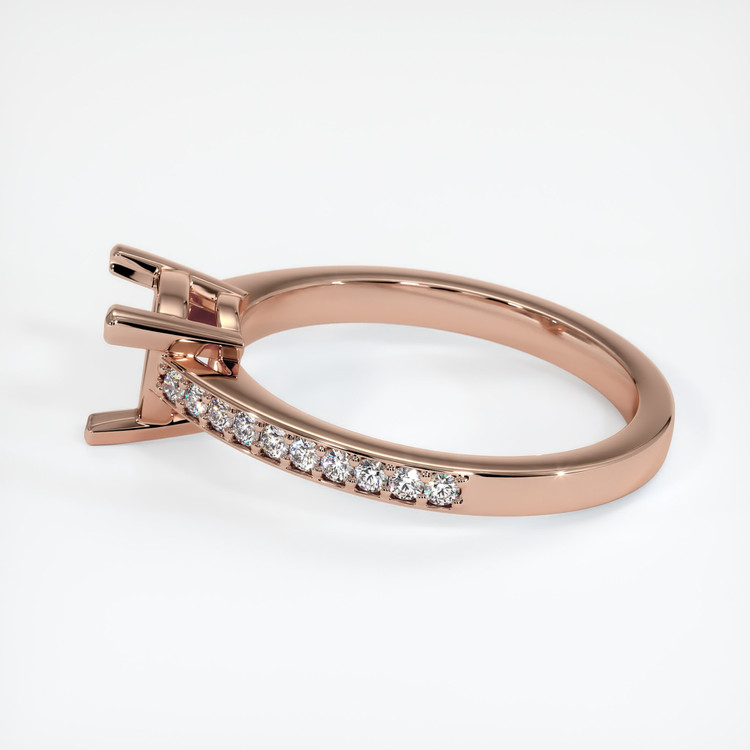 14K Rose Gold Pave Ring Setting