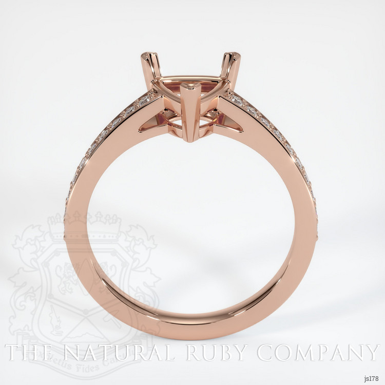 14K Rose Gold Pave Ring Setting
