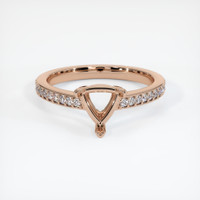 18K Rose Gold Pave Ring Setting Image