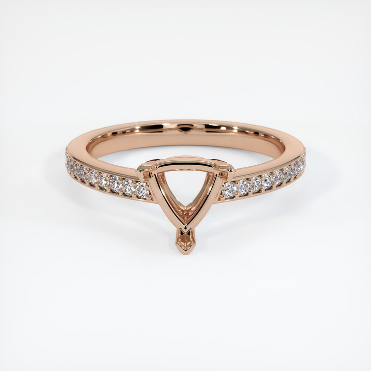 18K Rose Gold Pave Ring Setting