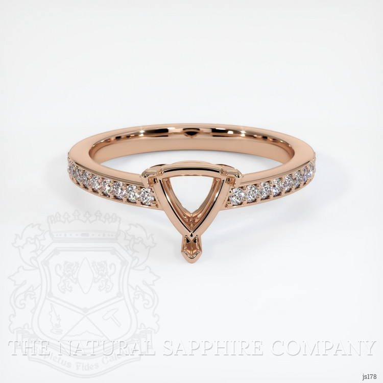 18K Rose Gold Pave Ring Setting