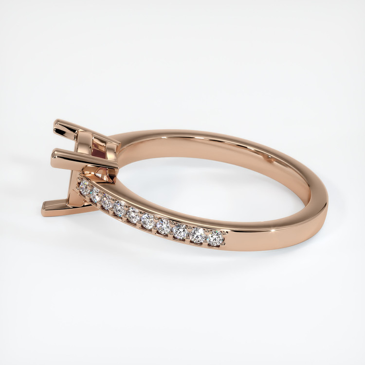18K Rose Gold Pave Ring Setting