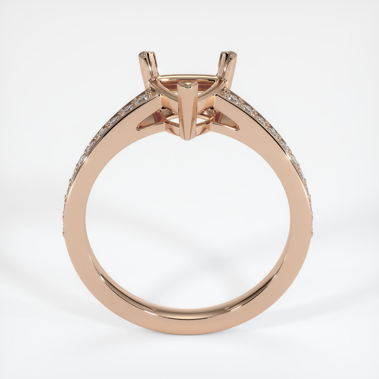 18K Rose Gold Pave Ring Setting