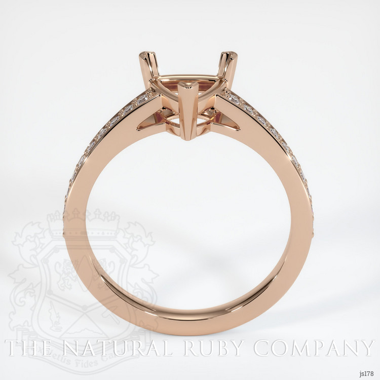 18K Rose Gold Pave Ring Setting