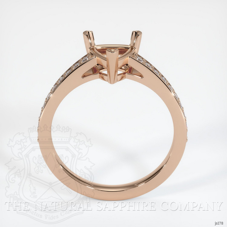 18K Rose Gold Pave Ring Setting