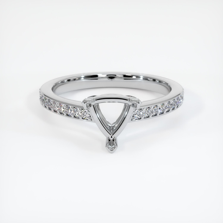 14K White Gold Pave Ring Setting