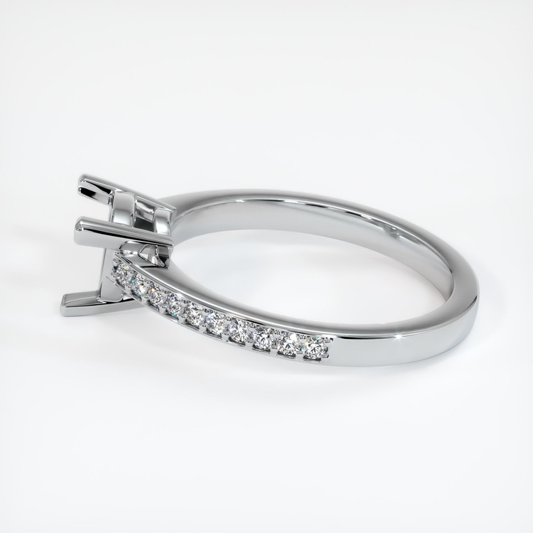 14K White Gold Pave Ring Setting